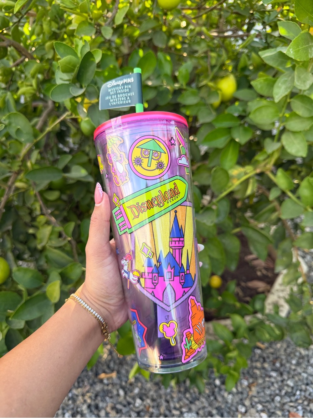 Disney Pink Iridescent Castle Tumbler